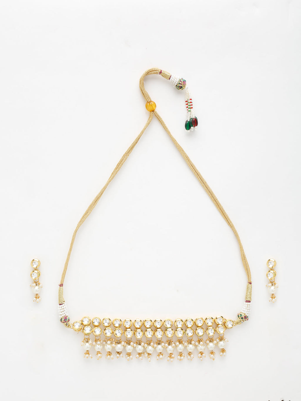 Kundan Choker With Earrings - Ruby Raang - Distacart