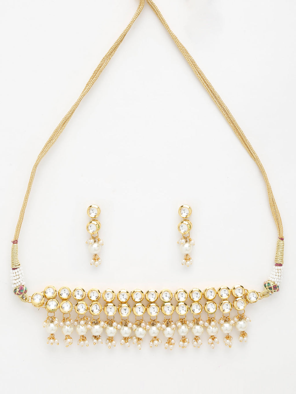 Kundan Choker With Earrings - Ruby Raang - Distacart