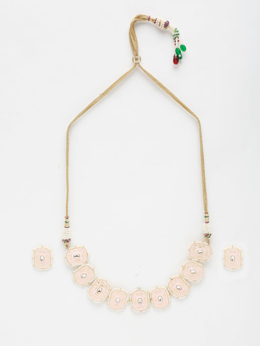 Kundan Choker With Pearls, Earrings & Maang Tikka - Ruby Raang - Distacart
