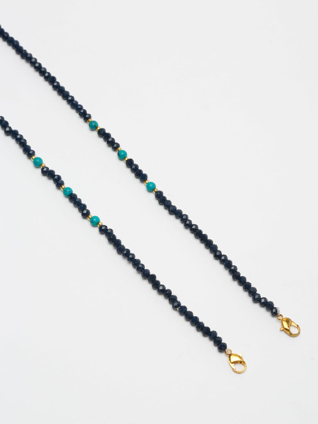 Stone And Gold Plated Mask Chain - Ruby Raang - Distacart
