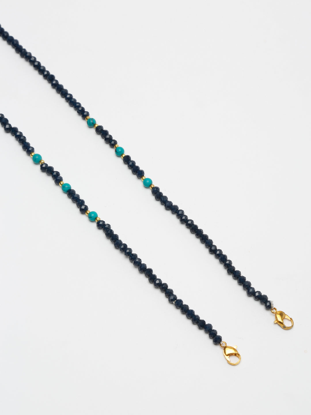 Stone And Gold Plated Mask Chain - Ruby Raang - Distacart