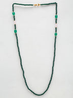 Stone And Gold Plated Mask Chain - Ruby Raang - Distacart