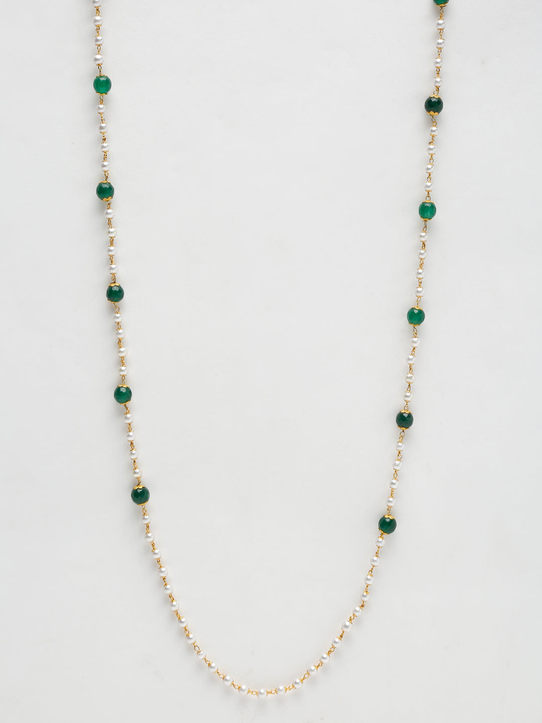 Stone And Gold Plated Mask Chain - Ruby Raang - Distacart