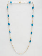 Stone And Gold Plated Mask Chain - Ruby Raang - Distacart