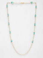 Stone And Gold Plated Mask Chain - Ruby Raang - Distacart