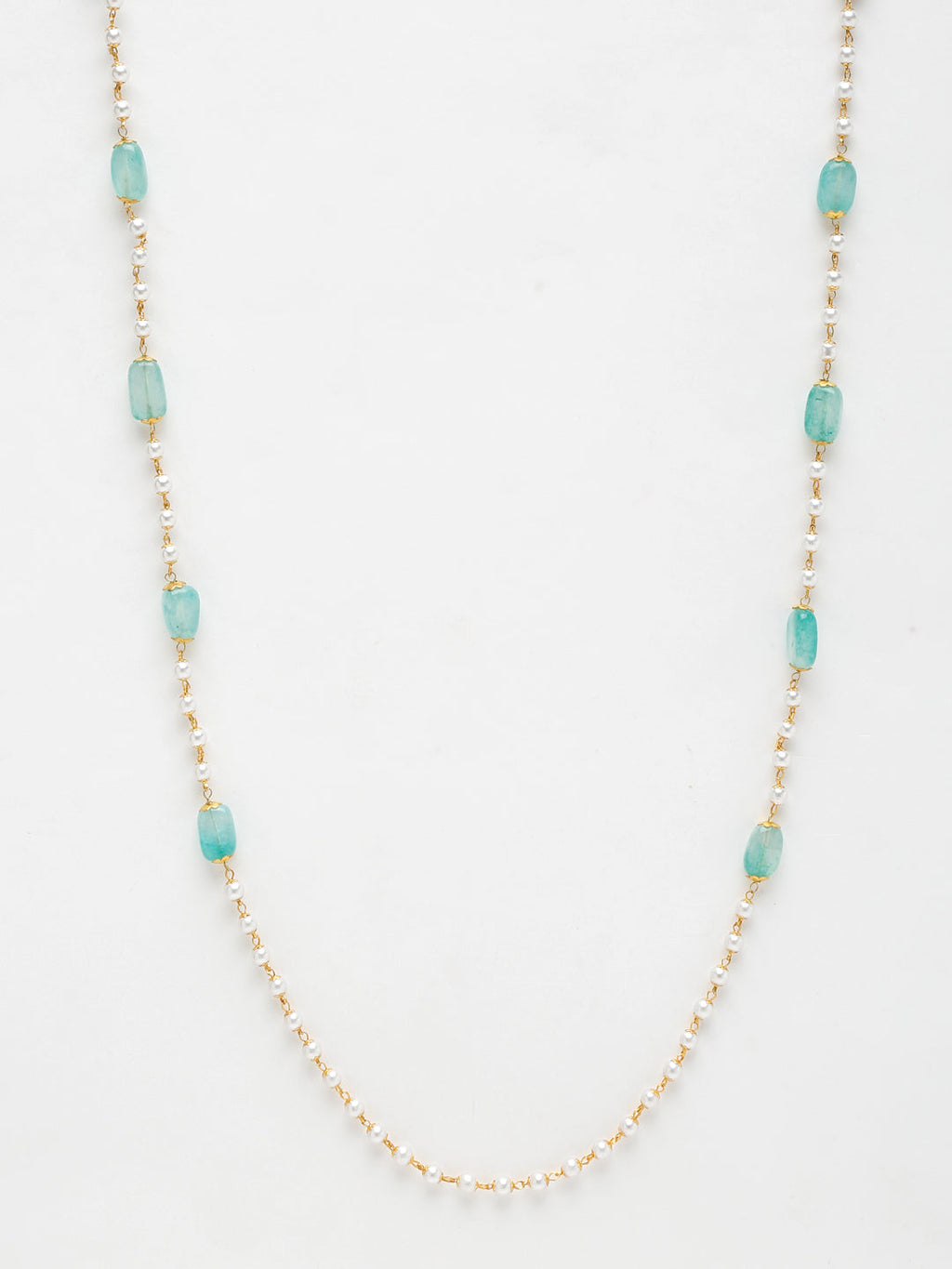 Stone And Gold Plated Mask Chain - Ruby Raang - Distacart