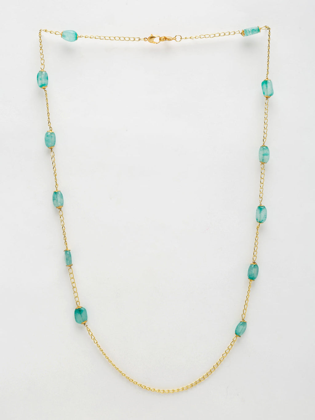 Stone And Gold Plated Mask Chain - Ruby Raang - Distacart