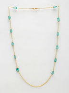 Stone And Gold Plated Mask Chain - Ruby Raang - Distacart
