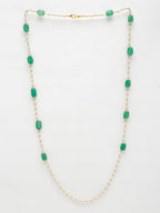 Stone And Gold Plated Mask Chain - Ruby Raang - Distacart