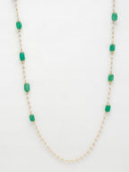 Stone And Gold Plated Mask Chain - Ruby Raang - Distacart