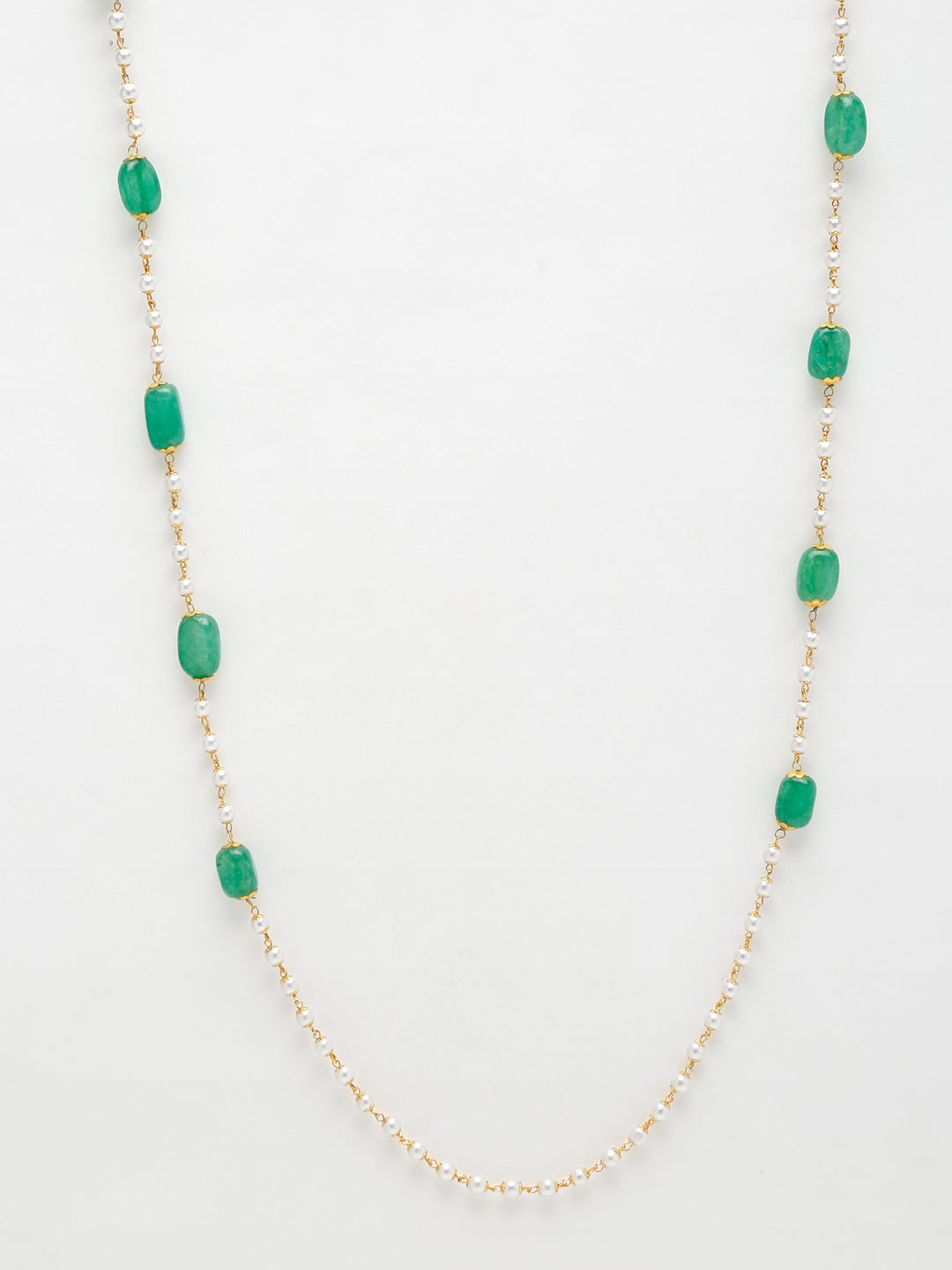 Stone And Gold Plated Mask Chain - Ruby Raang - Distacart