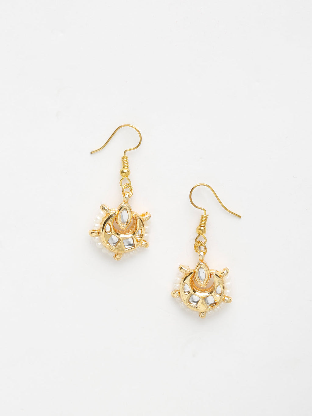 Gold Plated Kundan Studs - Ruby Raang - Distacart