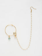 Gold Plated Kundan Nose Ring - Ruby Raang - Distacart