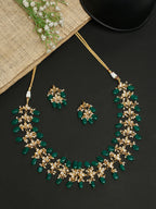 Kundan Neckpiece With Earrings - Ruby Raang - Distacart