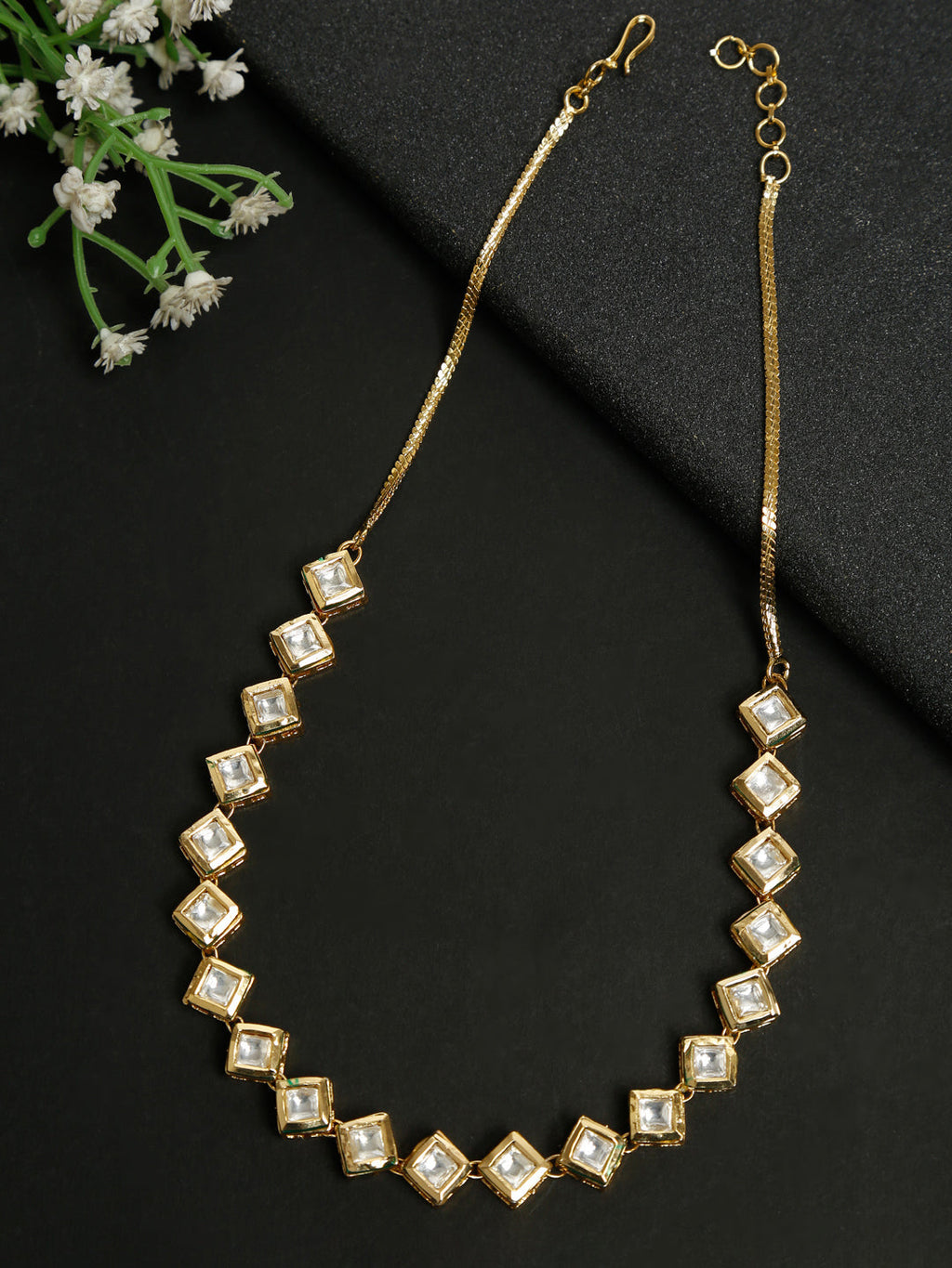 Gold Plated Kundan Choker - Ruby Raang - Distacart