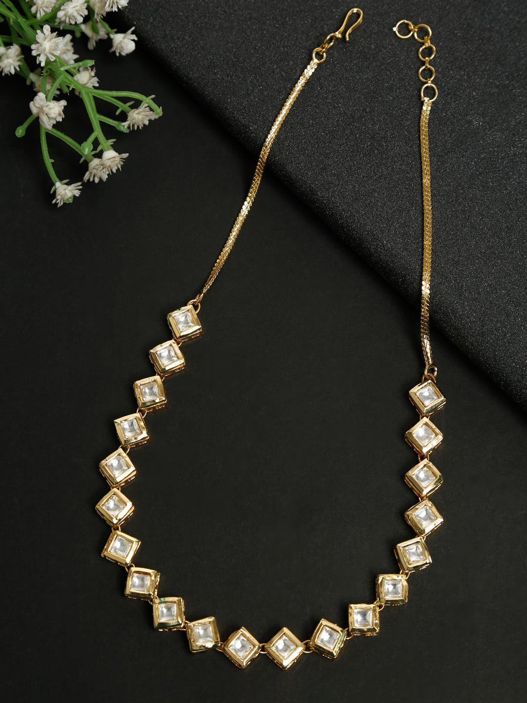 Gold Plated Kundan Choker - Ruby Raang - Distacart