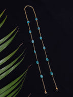 Stone And Gold Plated Mask Chain - Ruby Raang - Distacart