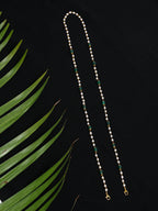Stone And Gold Plated Mask Chain - Ruby Raang - Distacart