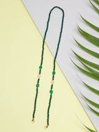 Stone And Gold Plated Mask Chain - Ruby Raang - Distacart