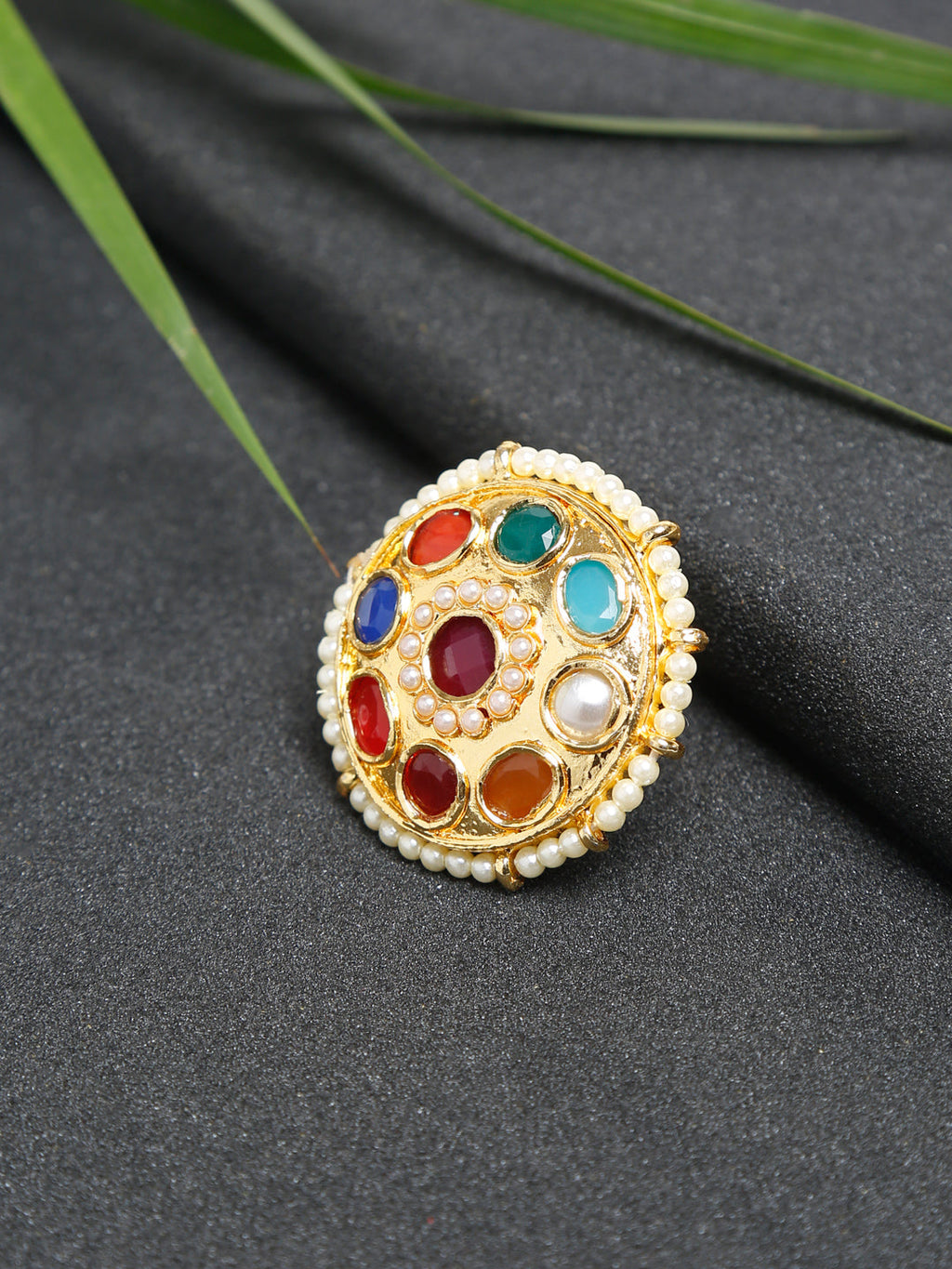 Kundan Ring - Ruby Raang - Distacart