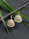 Gold Plated Kundan Jhumka - Ruby Raang - Distacart