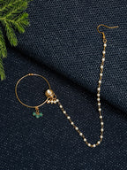 Gold Plated Kundan Nose Ring - Ruby Raang - Distacart