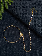 Gold Plated Kundan Nose Ring - Ruby Raang - Distacart