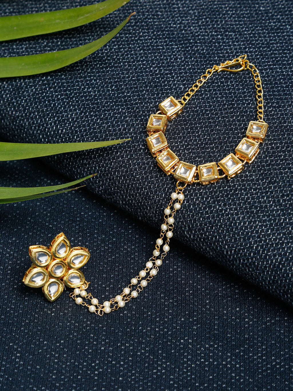 Kundan Bracelet - Ruby Raang - Distacart