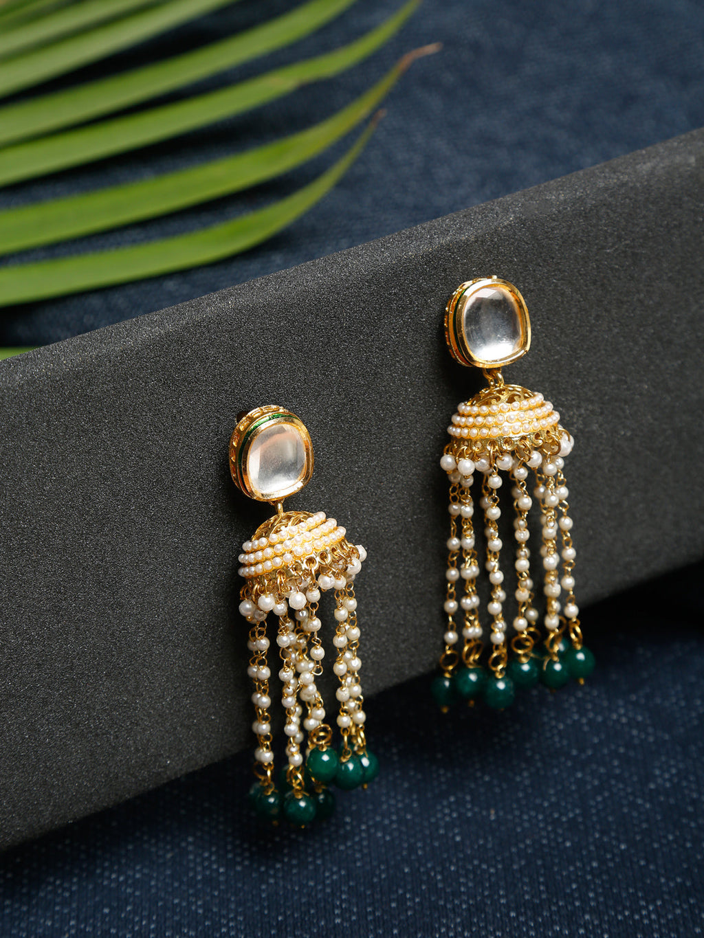 Kundan Earrings - Ruby Raang - Distacart