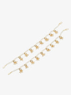 Women's White Gold Pearl Anklets - Ruby Raang - Distacart