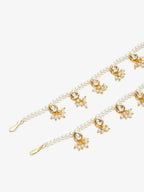 Women's White Gold Pearl Anklets - Ruby Raang - Distacart