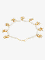 Women's White Gold Pearl Anklets - Ruby Raang - Distacart