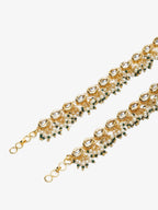 White Gold Plated Anklets Set Of 2 - Ruby Raang - Distacart