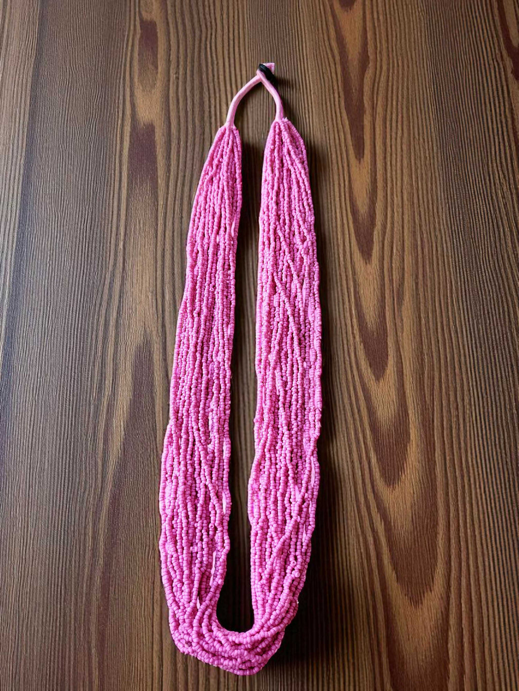Inhanns Rangsaaz 20-Layer Luxe Long Beaded Only Necklace - Halka Pink