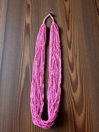 Inhanns Rangsaaz 20-Layer Luxe Long Beaded Only Necklace - Halka Pink