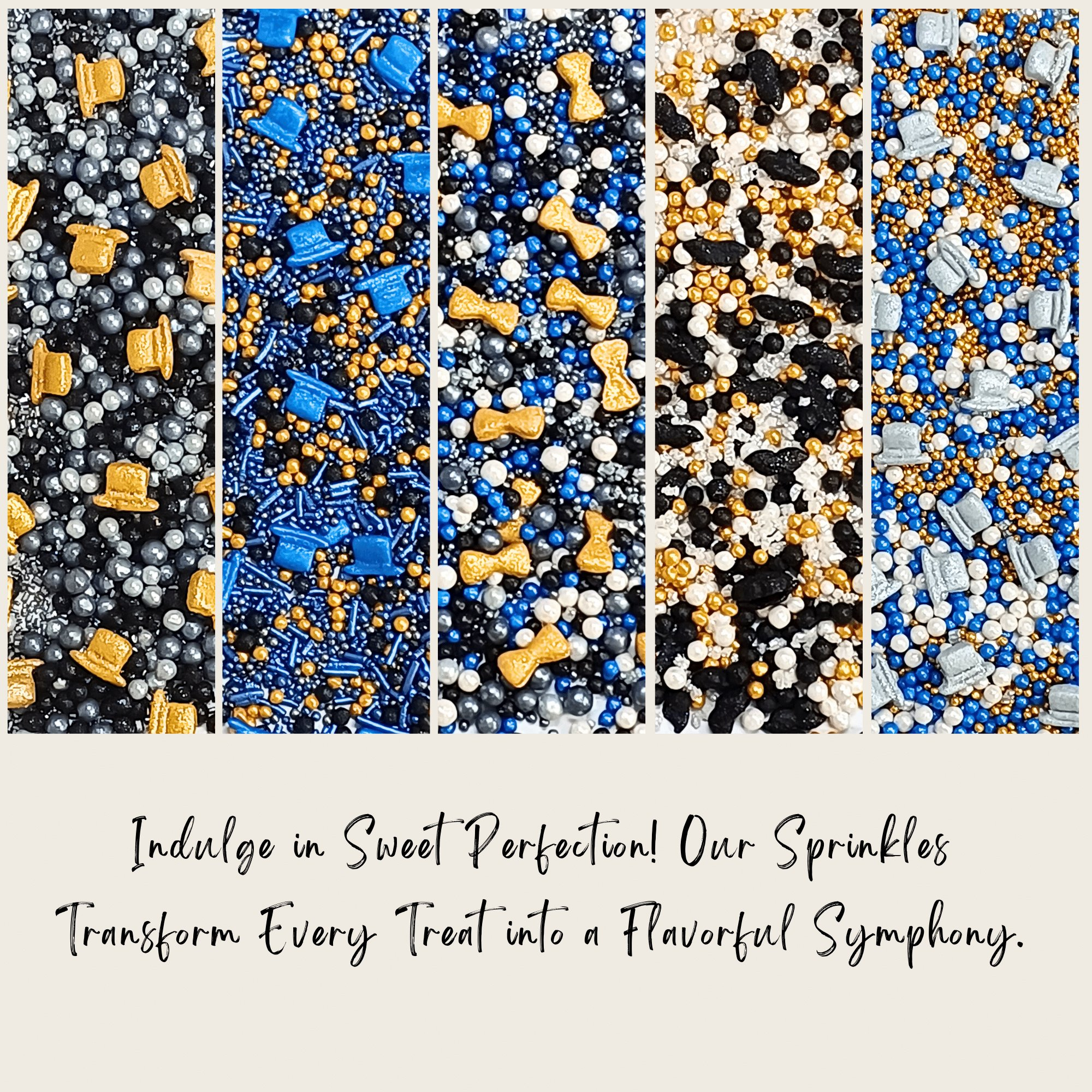 confect fathers day sprinkles black blue white sprinkles mix 100 gms