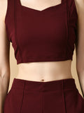 Myshka Women's Magenta Solid Party Top