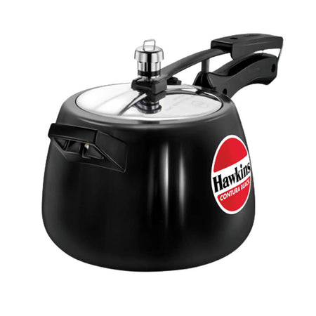 Hawkins Contura Black Pressure Cooker 4 Litre - Black (CB40)