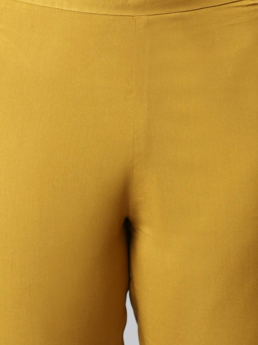 Janasya Mustard Yellow Regular Gotta Patti Kurta with Trousers & With Dupatta - Distacart