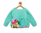 Chutput Kids Green Coloured Solid Pullover Sweater