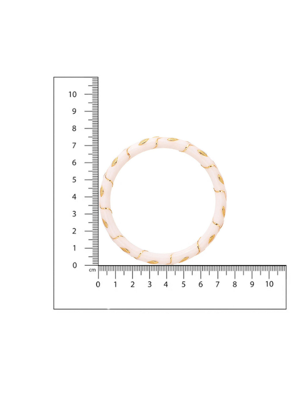 Ruby Raang White Traditional Bangle