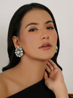 Kundan Earrings (silver) - Ruby Raang - Distacart