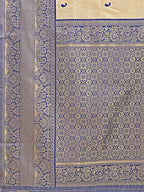 Shree Shyam Fashion Aura Silk Cream Navy Blue Banarasi Silk Saree