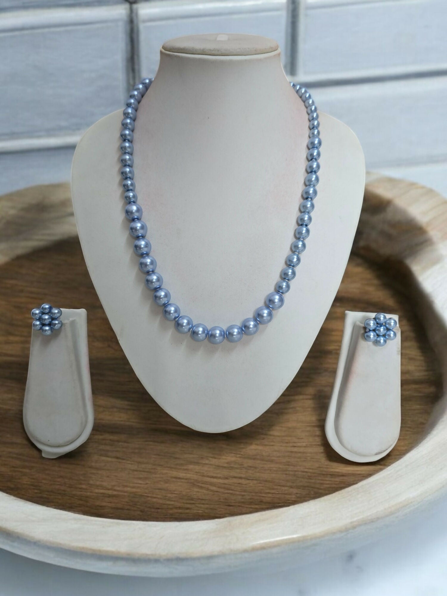 Inhanns Spectrum Everyday Pearl Sets - Single Strand - Teelblue