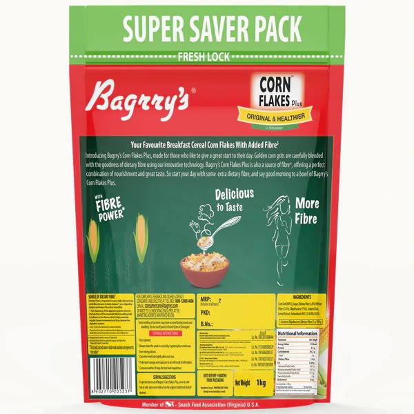 Bagrry's Corn Flakes Plus - Original and Healthier - Distacart