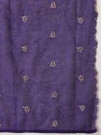 Hand Embroidered Kurta With Pant & Embroidered Dupatta, Purple - Hiral Fashion - Distacart