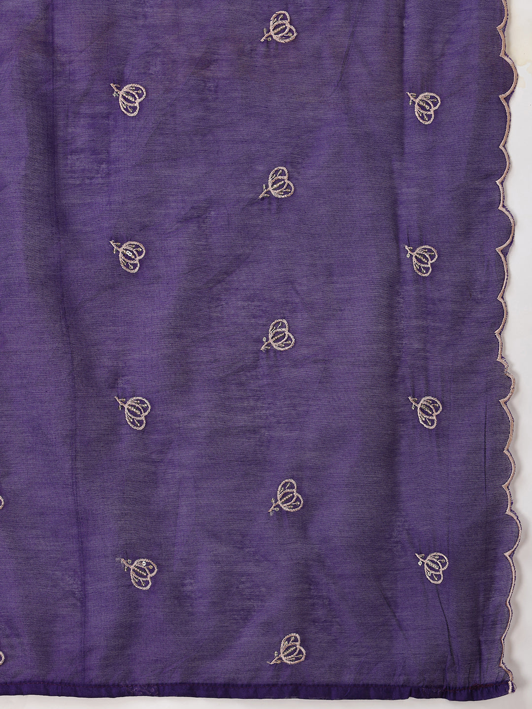Hand Embroidered Kurta With Pant & Embroidered Dupatta, Purple - Hiral Fashion - Distacart