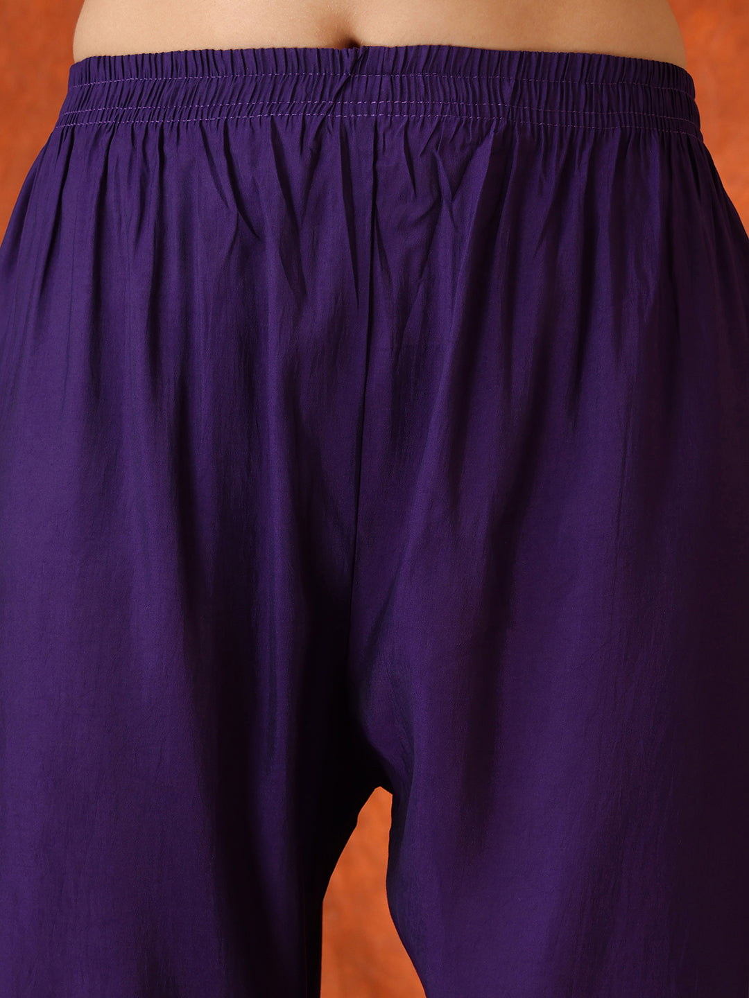 Hand Embroidered Kurta With Pant & Embroidered Dupatta, Purple - Hiral Fashion - Distacart