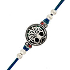 trueBrowns X Voylla Blue High Polish Beaded Thread Rakhi - Distacart