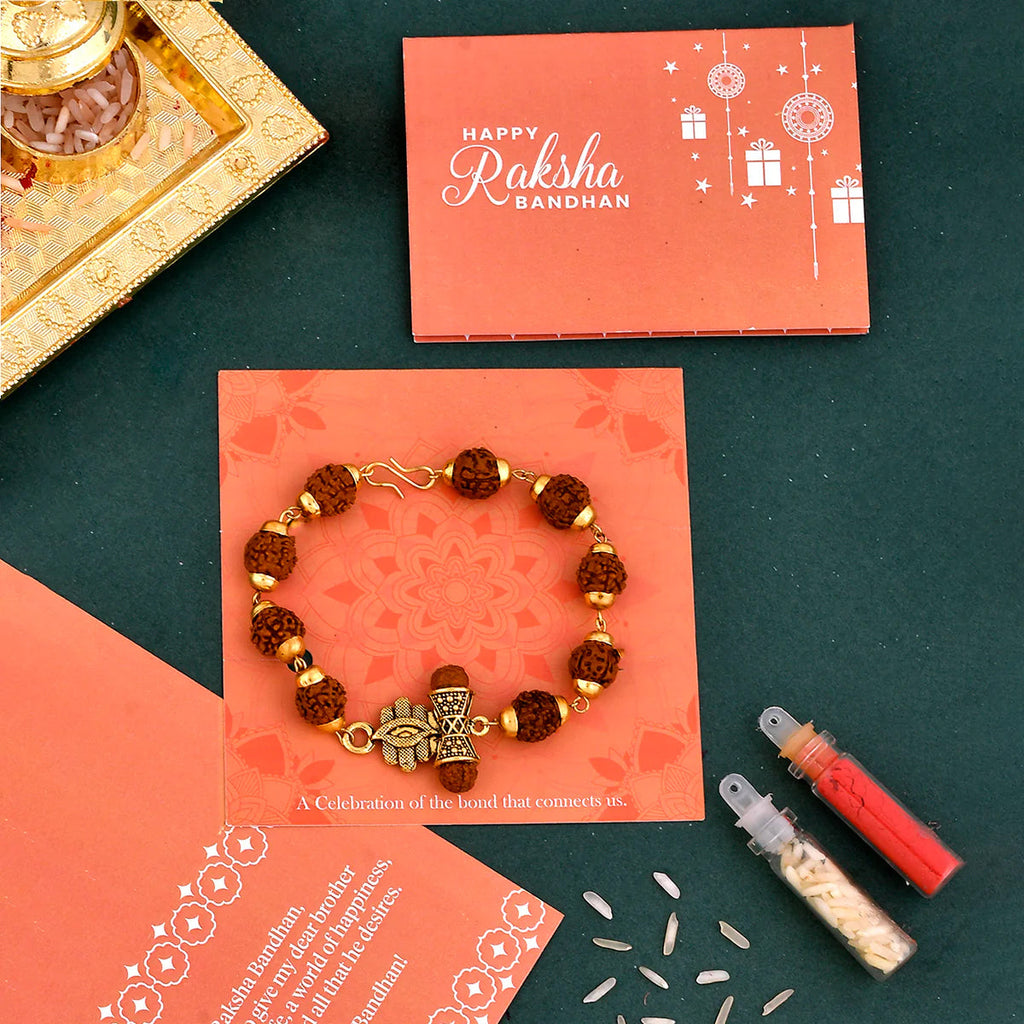 trueBrowns X Voylla Ethnic Rudraksha Beads Rakhi - Distacart